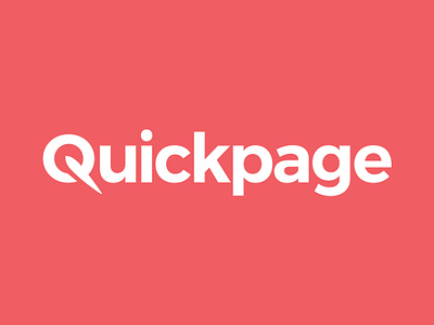 quickpage page quick speed wordmark