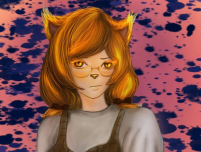 Cat Girl 2d animation 2d illustration animation graphic design paintstorm