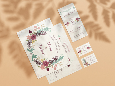 Wedding Invitation design graphic design illustration vector