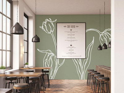 TF Cafe Interior branding design graphic design typography