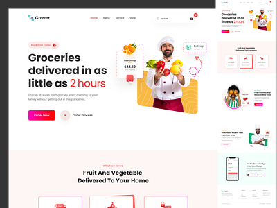 SA-Grocery Food Delivery Website food delivery website grocery food ui ui template ux