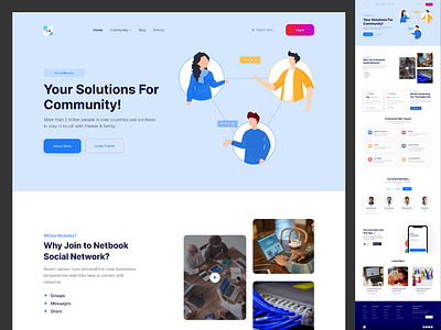 Social Networking landing page design designe landing page social networking social networking landing page ui ux