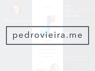 Personal Website developer html mac osx personal portfolio portugal programmer showcase website