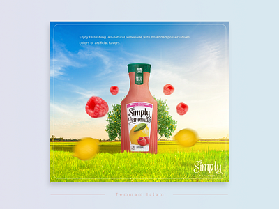 SM manipulation " SIMPLY LEMONADE " design drink graphic design product social media