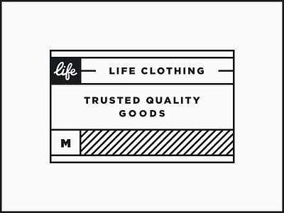 Life Clothing Tag branding clothing identity label life summer