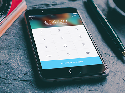 Payment app clean confirm fitness iphone6 keypad minimal payment simple ui ux