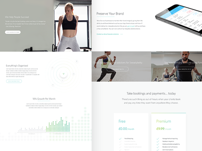 Landing Page book bookings classes fitness fynder landing page material pricing product ui ux web