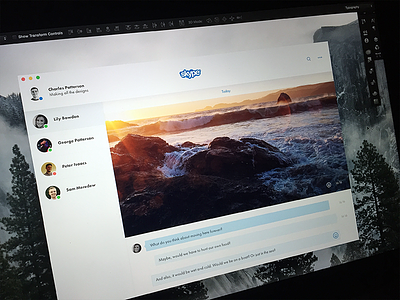 Skype futura minimal redesign skype ui ux white white space