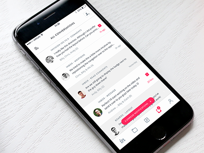 InVision Inbox for iOS chat comments conversation inbox invision ios iphone messages