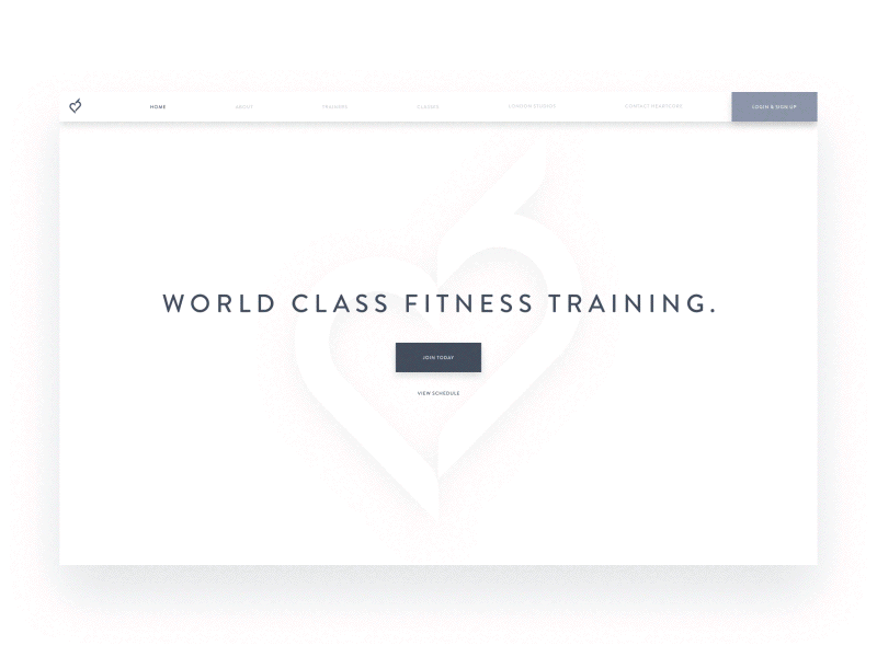 Fitness Website animation boutique fitness gym minimal shaddow studio training ui ux workout
