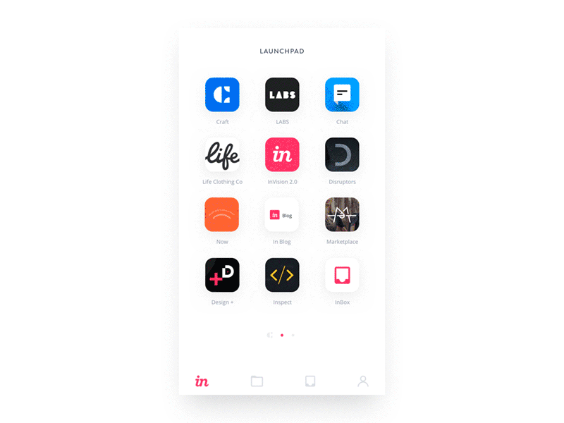My Projects Concept animation board cards collaboration design invision mobile ios projects prototype scroll ui