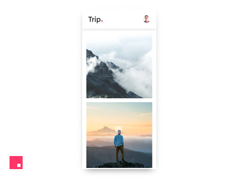Made with InVision Studio — Trip animation gallery heart infinity loader like scroll studio ui ux