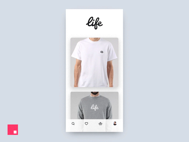 Life Clothing Co. animation fashion force touch parallax ui ux