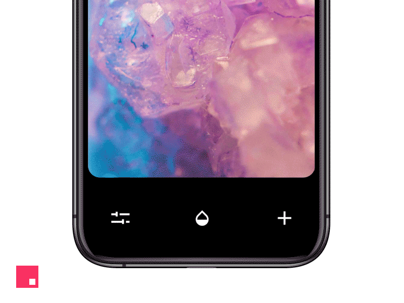 Photo app sliding slider slide slid slider motion design studio ios minimal animation ux ui