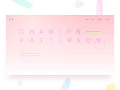Charles Patterson — animation cards clean design minimal motion portfolio studio ui ux web