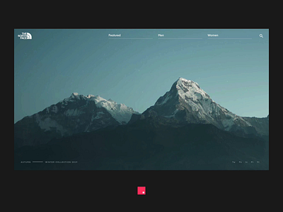 InVision Studio — The North Face animation cards clean design icon invision ios minimal motion studio ui ux web