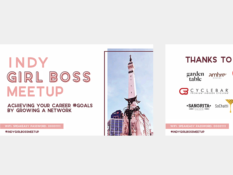 Indy Girl Boss Presentation branding design event artwork event branding girl boss presentation presentation design presentation designs slide deck slides slideshow women empowerment