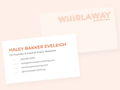 New Whirlaway Business Card Design