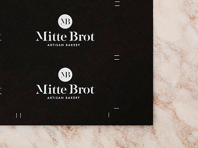 Mitte Brot Business Card Side1 artisan bakery business card logo