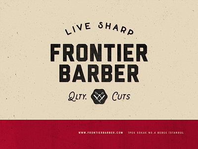 Frontier Barber barber branding logo shop