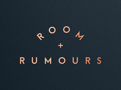 Room + Rumours Logo bar branding logo logotype restaurant store