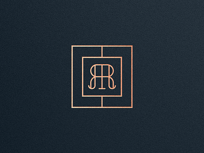 R+R Monogram branding gold logo monogram