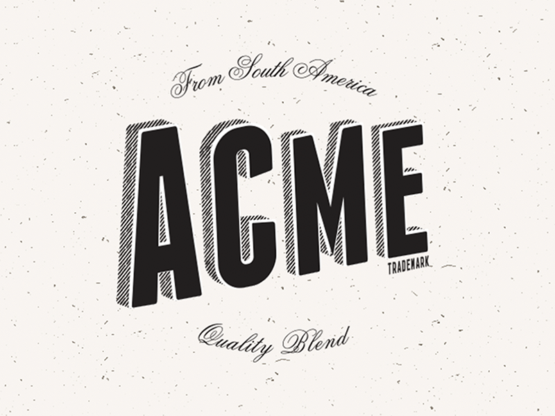 Acme Blend blend espresso acme branding typography logotype