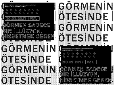 Gormenin Otesinde // Beyond Vision design exhibition poster