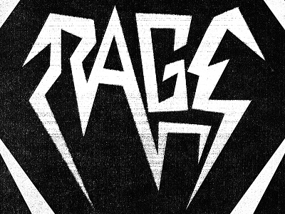 Rage cover design logo typography