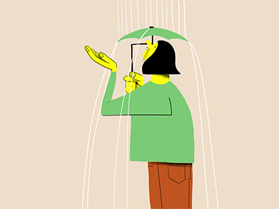 A Strange Day character design illustration portrait rain