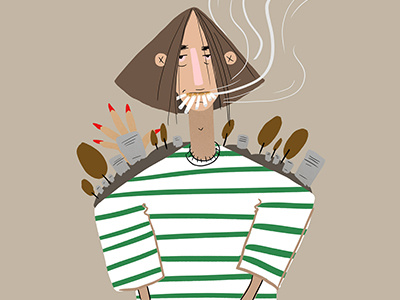 Yer Killin Me character design illustration portrait smoke