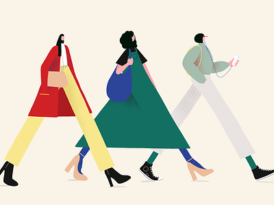 The Future is Finery empower female finery illustration walking