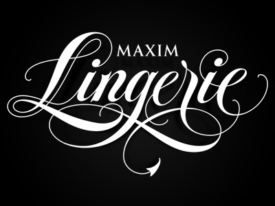 Lingerie hand lettering lettering script