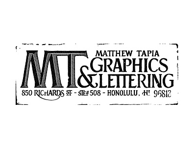 MT Stamp hand lettering lettering