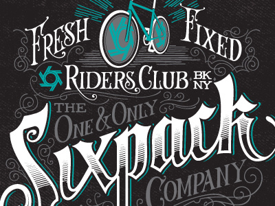 Sixpack Fixed Club hand lettering lettering