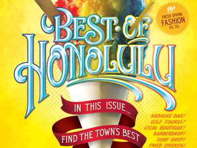 Honolulu Magazine Best of 2012 Cover hand lettering lettering