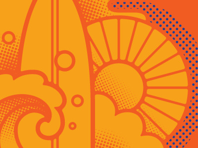 Sunshine closeup graphic illustration