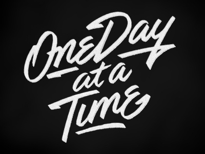 One Day at a Time lettering script