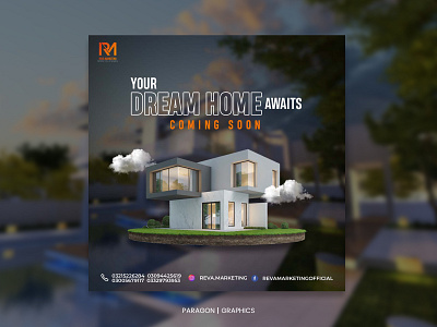 Post for real estate company 2d branding graphic design phot photoshop post