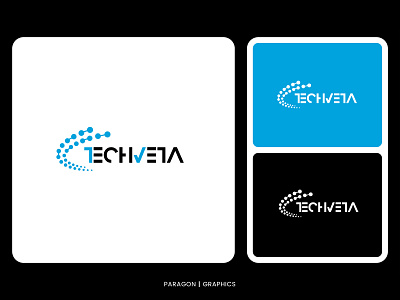 TechVeta Logo 2d branding design graphic design illustration logo post ui vector