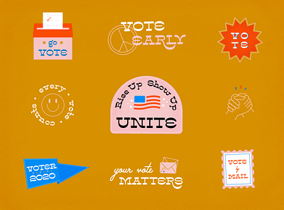 Vote 2020 every vote counts i voted illustration solidarity unite visual design vote vote 2020 vote by mail vote early voter voting