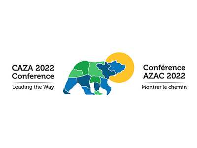 CAZA 2022 Conference Event Logo bear branding canada conference design graphic design illustration logo logo design neilmanuelcreative typography zoo