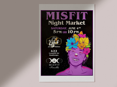 Misfit Night Market | Illustration & Poster Design advertising branding canada design graphic design illustration marketing neil manuel neilmanuelcreative poster poster design print design vector