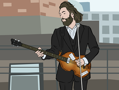 The Beatles | Abbey Road Rooftop Illustration abbey road adobe photoshop character design graphic design illustration paul mccartney photoshop the beatles