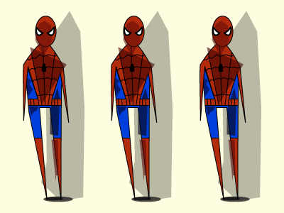 Experiment in Shape Shade and Spider-Man spider man