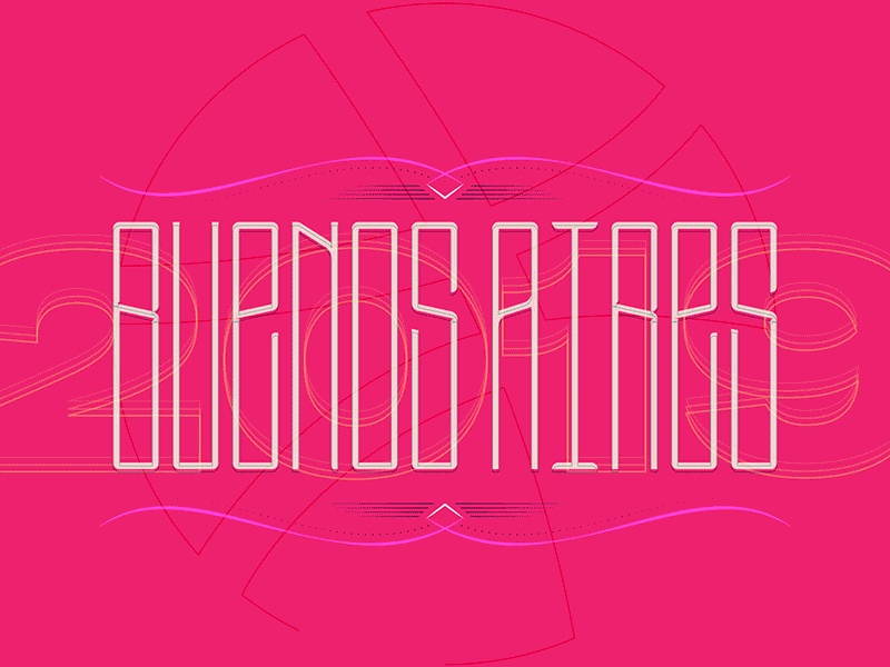 Dribbble Meetup - Buenos Aires (Playoff) buenos aires city community design digital illustration illustrator invitation lettering motion vector