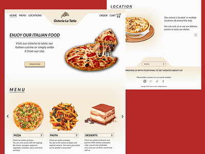 Osteria La Tatia - Italian Food Landing Page design figma ui uiux ux web design