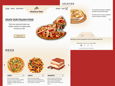 Osteria La Tatia - Italian Food Landing Page