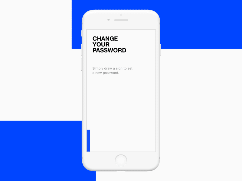 Password app blue concept diary dream minimal mockup password