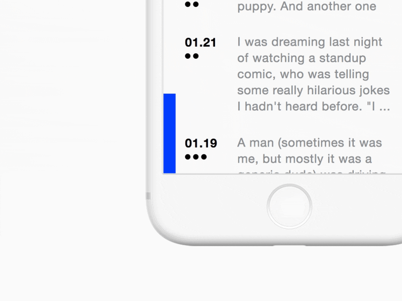 Menu Interaction app blue concept css diary dream interaction menu minimal mockup